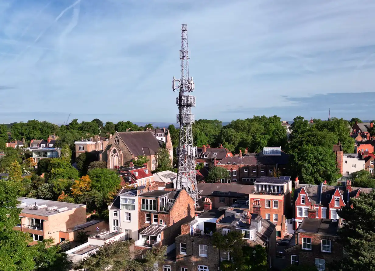 A network pilon in a town
