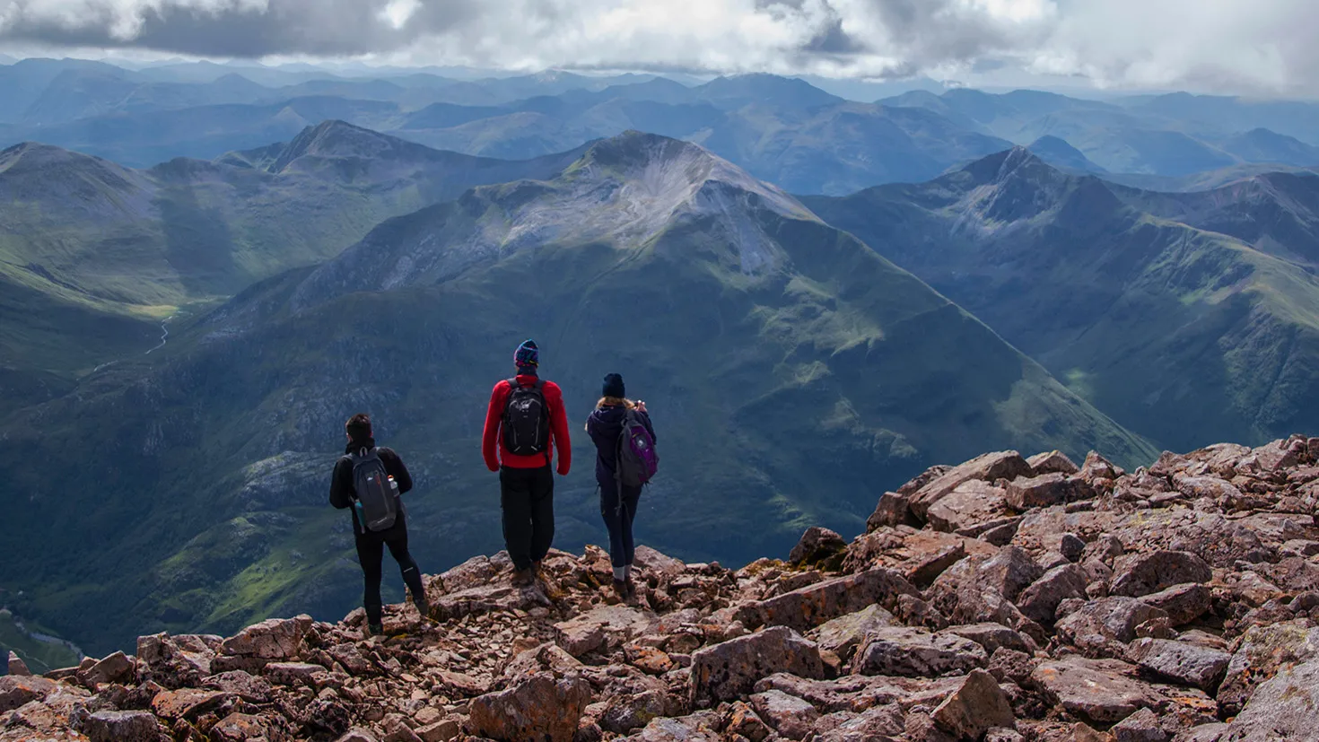 People on a mountain