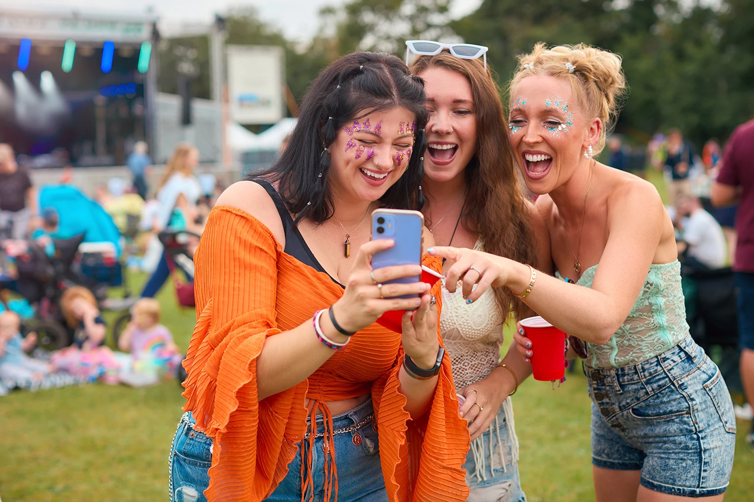 Women at a festival