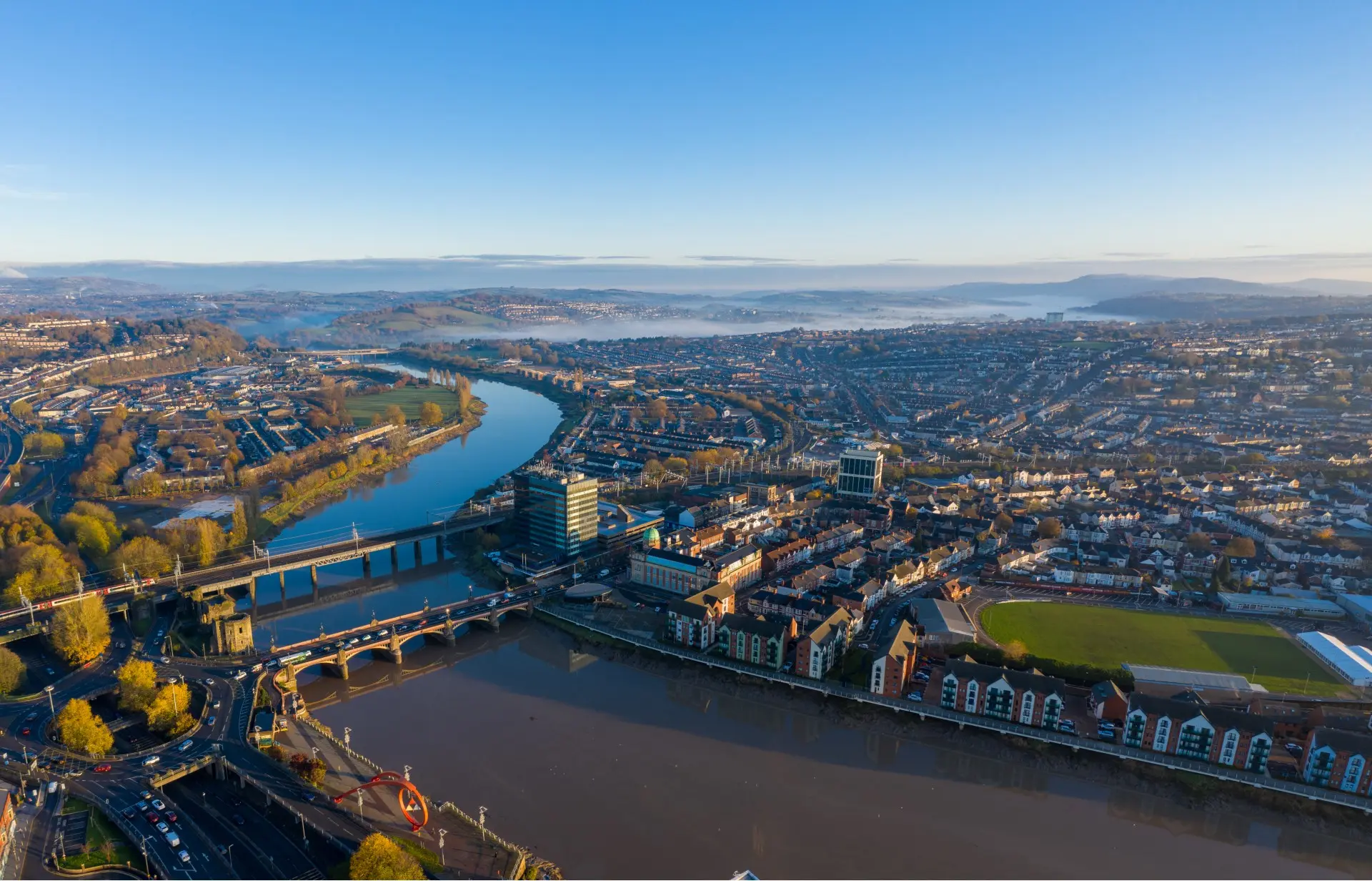 Newport arial view