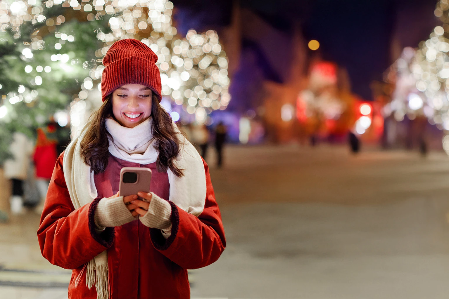 Young woman on her phone