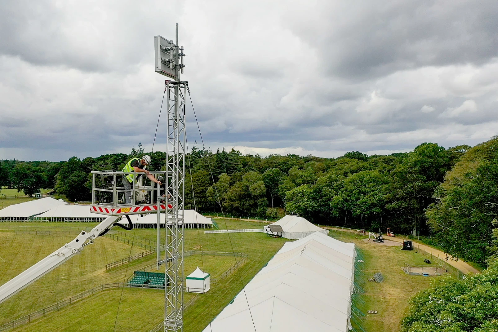 A Cell On Wheels (COW) at New Forest and Hampshire County Show.