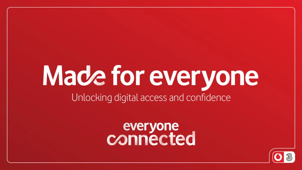 VodafoneThree Made For Everyone graphic