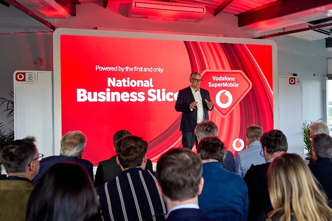 Nick Gliddon, VodafoneThree Business Director, at the launch event of Vodafone SuperMobile.
